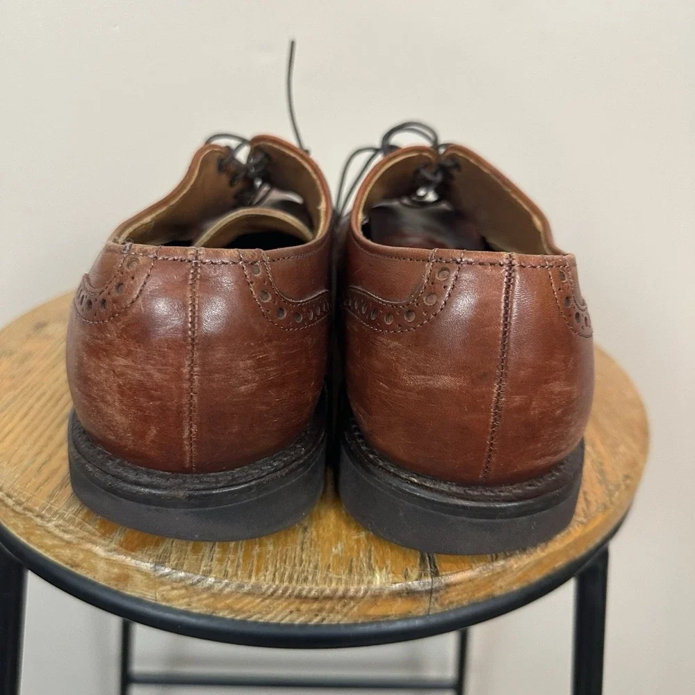 Allen Edmonds Vintage Brown Cap Toe Dress Shoe Oxford 88022 11 D Read